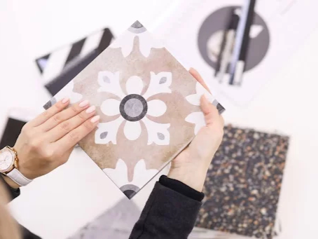 A decorative tile sample showing pattern and design