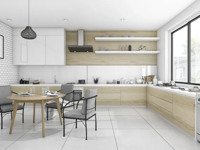 Large format tiles in modern interior design